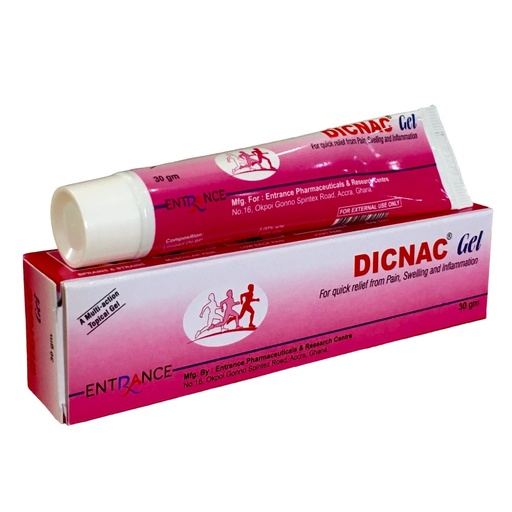 [ENT-75] Dicnac Gel 30Gm (Diclofenac)