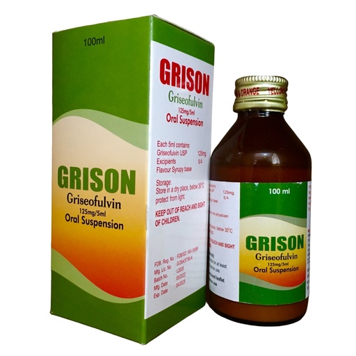 [Y&O-14] Grison Susp 125Mg/5Ml (Griseofulvin)